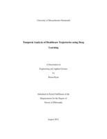 Temporal analysis of healthcare trajectories using deep learning: a dissertation in Engineering and Applied Science
