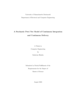 A stochastic petri net model of continuous integration and continuous delivery: a thesis in Computer Engineering