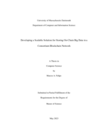 Developing a scalable solution for storing on-chain big data in a consortium blockchain network: a thesis in Computer Science