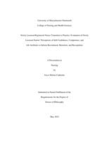 Newly licensed registered nurses transition to practice: evaluation of new licensed nurses' perceptions of self-confidence, competence, and job attributes to inform recruitment, retention, and recognition : a dissertation in Nursing