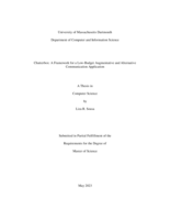 Chatterbox: a framework for a low-budget augmentative and alternative communication application : a thesis in Computer Science