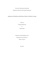 Application of reliability and resilience models to machine learning: a thesis in Computer Engineering