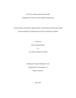 An investigation of the mesh approximation using the spectral projection model for electromagnetic scattering from circular conducting cylinders: a thesis in Electrical Engineering