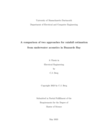 A comparison of two approaches for rainfall estimation from underwater acoustics in Buzzards Bay: a thesis in Electrical Engineering
