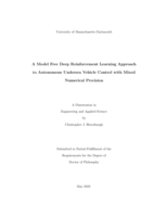 A model free deep reinforcement learning approach to autonomous undersea vehicle control with mixed numerical precision: a dissertation in Engineering and Applied Science