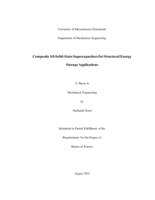 Composite all-solid-state supercapacitors for structural energy storage applications: a thesis in Mechanical Engineering
