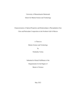 Characterization of optical properties and relationships to phytoplankton size class and particulate composition in the Northern Gulf of Mexico: a thesis in Marine Science and Technology