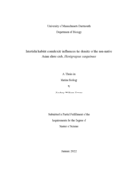 Intertidal habitat complexity influences the density of the non-native Asian shore crab, Hemigrapsus sanguineus: a thesis in Marine Biology  