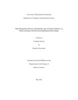 Data preparation process to predicting age in seizure patients via deep learning with electroencephalogram recordings: a thesis in Computer Science