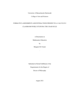 Formative assessments and interactions present in a calculus I classroom while studying the chain rule: a dissertation in Mathematics Education