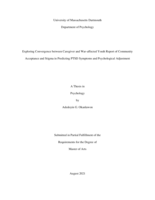 Exploring convergence between caregiver and war-affected youth report of community acceptance and stigma in predicting PTSD symptoms and psychological adjustment: a thesis in Psychology