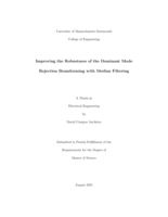 Improving the robustness of the dominant mode rejection beamforming with median filtering: a thesis in Electrical Engineering