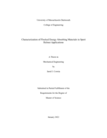 Characterization of flocked energy absorbing materials in sport helmet applications: a thesis in Mechanical Engineering