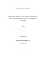Application of portable 3d ultrasound scanning based on lidar assisted positioning: preliminary implementation and study : a thesis in Biomedical Engineering and Biotechnology