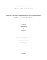 Hierarchical cloud-based consortium blockchains for secure and reliable big data storage service in healthcare systems: a thesis in Computer Science
