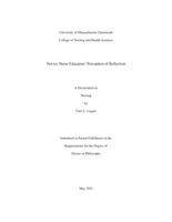 Novice nurse educators’ perception of reflection: a dissertation in Nursing