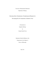 Detecting order in randomness: Deciphering the blueprint for developing B cell communities in rainbow trout :  a dissertation in Integrative Biology