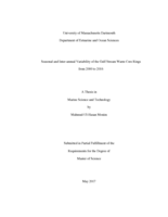 Seasonal and inter-annual variability of the Gulf Stream warm core rings from 2000 to 2016: a thesis in Marine Science and Technology