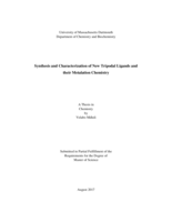 Synthesis and characterization of new tripodal ligands and their metalation chemistry: a thesis in Chemistry
