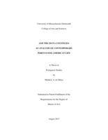 And the festa continues: an analysis of contemporary Portuguese-American life : a thesis in Portuguese Studies