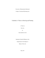 Un(tit)led, a thesis in drawing and painting: a thesis in Fine Arts