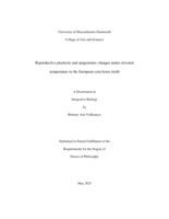 Reproductive plasticity and epigenomic changes under elevated temperature in the European corn borer moth: a dissertation in Integrative Biology