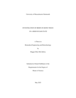Investigation of irisin on bone tissue in a high sugar state: a thesis in Biomedical Engineering and Biotechnology
