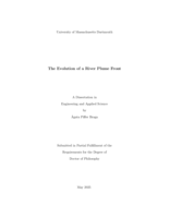 The evolution of a river plume front: a dissertation in Engineering and Applied Science