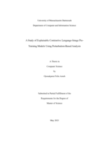 A study of explainable contrastive language-image pre-training models using perturbation-based analysis: a thesis in Computer Science