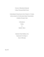 Understanding the nursing faculty advisors perspective of voluntary attrition among four-year baccalaureate degree nursing student: a qualitative descriptive study : a dissertation in Nursing
