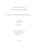 Enhancement of piezoelectric properties of piezoceramic with stress treatment: a thesis in Electrical Engineering