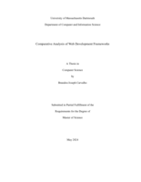 Comparative analysis of web development frameworks: a thesis in Computer Science