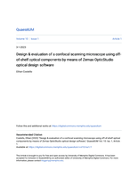 Design & evaluation of a confocal scanning microscope using off of-shelf optical components by means of Zemax OpticStudio optical design software