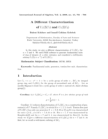 A Different Characterization of U1(ZC7) and U1(ZC9)