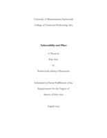 Vulnerability and place: a thesis in Fine Arts 