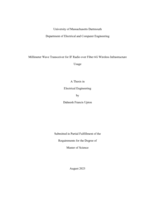 Millimeter wave transceiver for IF radio over fiber 6G wireless infrastructure usage: a thesis in Electrical Engineering