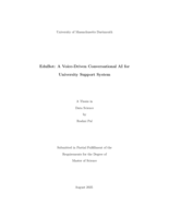 EduBot: a voice-driven conversational AI for university support system : a thesis in Data Science