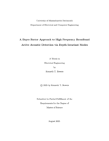 A Bayes factor approach to high frequency broadband active acoustic detection via depth invariant modes: a thesis in Electrical Engineering