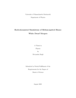 Hydrodynamical simulations of helium-ignited binary white dwarf mergers: a thesis in Physics