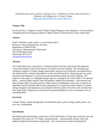 Evolving Policy to Support Coastal Climate Change Mitigation and Adaptation: An Examination of Implemented and Proposed Updates to Major Federal Coastal Policies in the USA