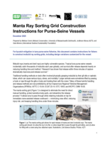Manta Sorting Grid Construction Instructions for Purse Seine Vessels