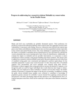Progress in addressing key research to inform Mobulid ray conservation in the Pacific Ocean