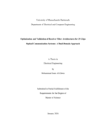 Optimization and validation of receiver filter architectures for 25 Gbps optical communication systems: a dual-domain approach : a thesis in Electrical Engineering