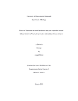 Effects of finasteride on steroid production and gene expression in male fathead minnow (Pimephales promelas) and medaka (Oryzias latipes) : a thesis in Biology