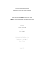 Secure federated learning against data poison attack: aggregator-level neuron masking with oracle-labeled clients : a thesis in Computer Engineering