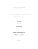 The effects of retained fishing gear on swimming behavior and kinematics in small sharks: a thesis in Marine Biology