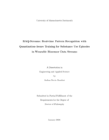 RAQ-Streams: real-time pattern recognition with quantization-aware training for substance use episodes in wearable biosensor data streams : a dissertation in Engineering and Applied Science