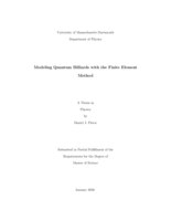 Modeling quantum billiards with the finite element method: a thesis in Physics