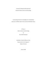 Incorporating fishermen’s knowledge into a standardized catch-per-unit-effort index for the commercial monkfish fishery: a thesis in Marine Science and Technology