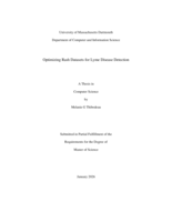 Optimizing rash datasets for Lyme disease detection: a thesis in Computer Science
